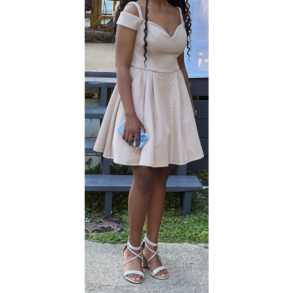 B Darlin Rose Gold Dress - Picture 8 of 9